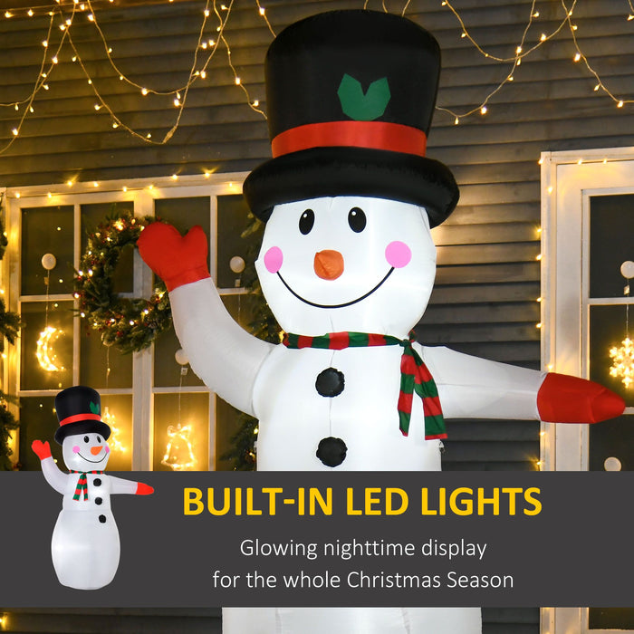 8FT Prelit Inflatable Snowman with LED Lights - Outdoor Christmas Decoration - Monsta Online