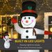 8FT Prelit Inflatable Snowman with LED Lights - Outdoor Christmas Decoration - Monsta Online