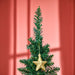 6FT Pencil Artificial Christmas Tree — 390 Tips, Unlit, Slim Hinged, Full Lush Appearance, Plastic Base - Monsta Online