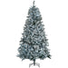 7.5FT Pre - Lit Snow Flocked Artificial Christmas Tree — 500 LED Lights, 1254 Tips, Auto - Open, Steel Base - Monsta Online