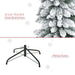 6FT Snow Flocked Pencil Artificial Christmas Tree — 395 Tips, Unlit, Slim Space - Saving, Metal Base - Monsta Online