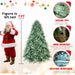 7FT Blue - Green Artificial Christmas Tree — 2518 Tips, PE+PVC, Full Shape, Hinged, Metal Stand - Monsta Online
