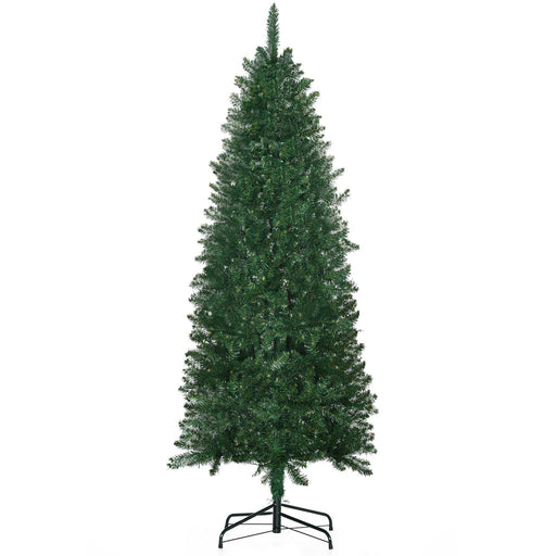 6FT Slim Artificial Christmas Tree — 583 Tips, Unlit, Full Realistic Branches, Collapsible Metal Base - Monsta Online