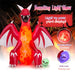 8FT Halloween Inflatable Dragon with Flame Effect and LED Lights - Monsta Online