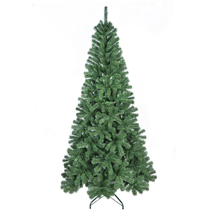 7FT Unlit Artificial Christmas Tree — 774 Tips, Hinged, Foldable Metal Stand - Monsta Online
