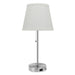 Elegant 18" Satin Nickel Bedside Table Lamp with Built - In USB Charging - Monsta Online