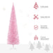 7FT Pink Pencil Artificial Christmas Tree — 499 Tips, Unlit, Slim Space - Saving, Realistic, Plastic Base - Monsta Online