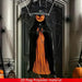 3.2ft Halloween Hanging Evil Pumpkin Man Prop – 2D Horror Background for Indoor and Outdoor Décor - Monsta Online