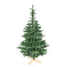 7FT Pre - Lit Artificial Christmas Tree — 400 Warm LED, Wooden Base, 941 Tips, PE+PVC, Rustic Style - Monsta Online