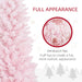 5FT Pink Snow Flocked Pencil Pre - Lit Artificial Christmas Tree — 160 Warm White LEDs, 294 Tips, Space - Saving - Monsta Online
