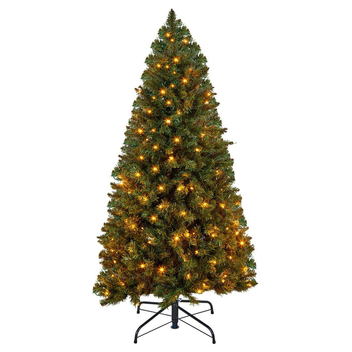 4FT Pre - Lit Artificial Christmas Tree — 539 Tips, 120 Warm White LEDs, 8 Modes, Metal Base - Monsta Online