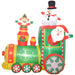6FT Prelit Inflatable Christmas Train with Santa, Snowman & Gingerbread Man - Outdoor Decoration - Monsta Online