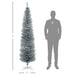 7FT Silver Pencil Artificial Christmas Tree — 499 Tips, Unlit, Slim Space - Saving, Plastic Stand - Monsta Online