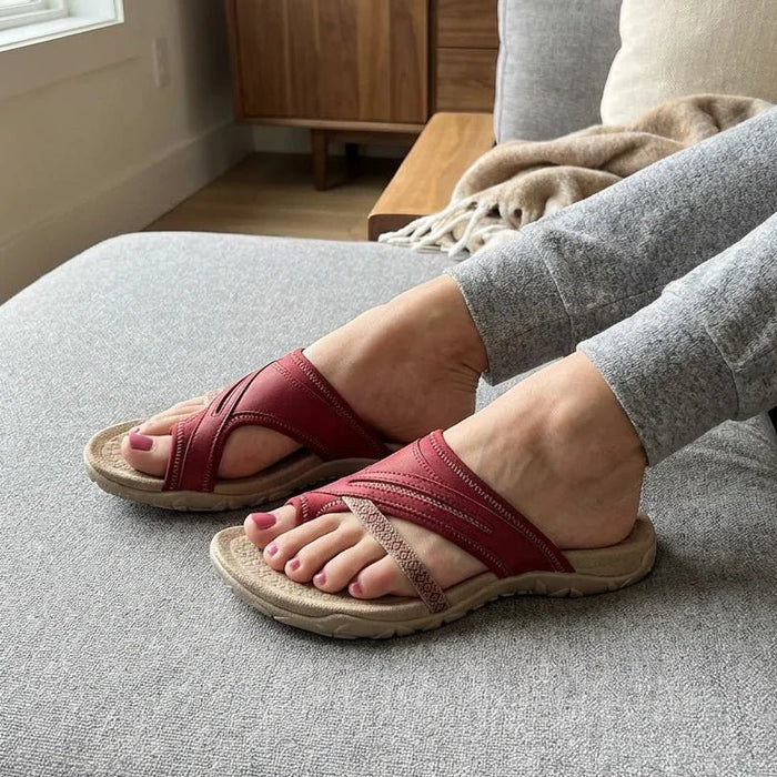 Women's Orthopedic Cross Strap Sandals – Arch Support, Memory Foam & Non - Slip - Monsta Online