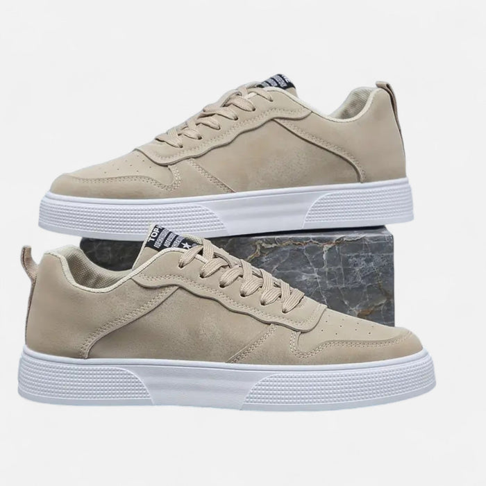 Men's Lace - Up Sneakers – Stylish Faux Leather Casual Shoes for All - Day Comfort - Monsta Online