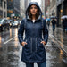 Women's Long Waterproof Rain Jacket – Windproof, Hooded & Breathable - Monsta Online