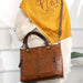 Women's Luxurious Leather Handbag – Timeless Elegant Design with Secure Zip & Adjustable Strap for Every Occasion - Monsta Online