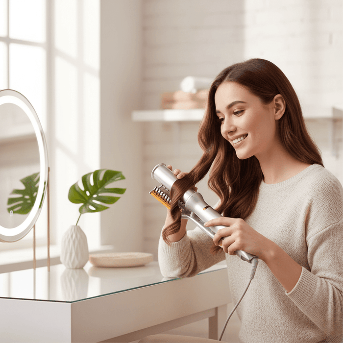 2 - in - 1 Rotating Hair Brush – Ceramic Blow Dry Brush for Salon - Quality Styling at Home - Monsta Online