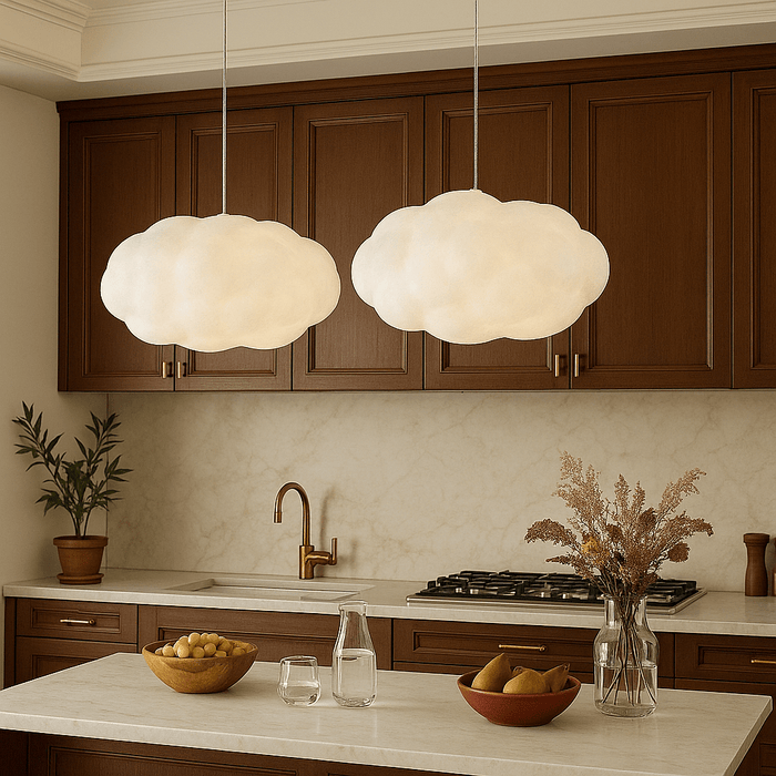 Cloud Pendant Light – Sculptural Fiber Cotton LED Ceiling Fixture for Dining Room & Bar - Monsta Online