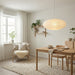 Wabi Paper Pendant Light – Handcrafted Cotton Paper Shade for Dining Rooms & Bedrooms - Monsta Online