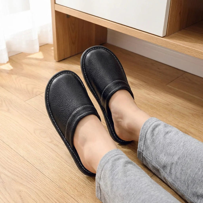 Women's Comfortable Leather House Shoes – Lightweight & Stylish Slippers - Monsta Online