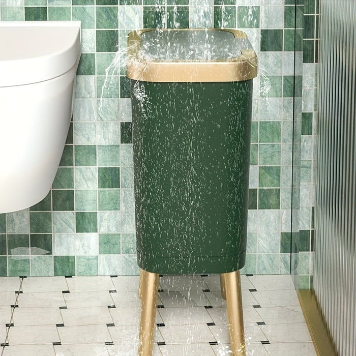 15L Odour - Sealing Trash Can with Elevated Legs – Stylish Flip - Top Waste Bin for Kitchen & Bathroom - Monsta Online