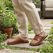 Men's Black Cowhide Leather Slippers – Arch Support, Non - Slip & Lightweight Footwear - Monsta Online