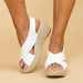 Women's Orthopedic Wedge Sandals – Cross Strap Espadrilles with Arch Support - Monsta Online