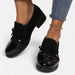 Women's Bow - Detail Moccasin Loafers – Leather Slip - On Flats for Casual & Smart Wear - Monsta Online