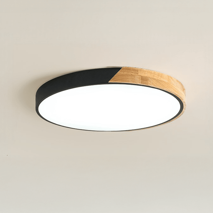 Nordic Wooden Ceiling Light – Wood, Iron & Acrylic LED Fixture for Bedroom, Living Room & Hallway - Monsta Online
