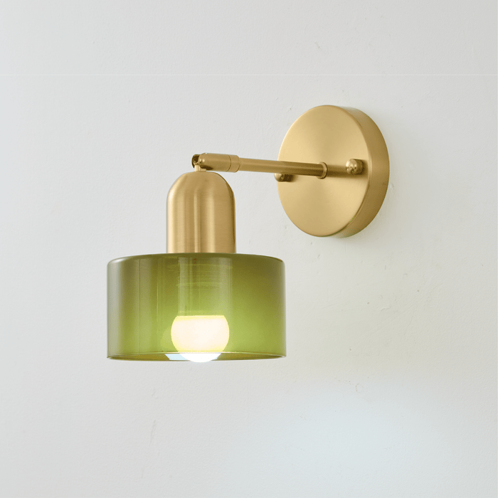 Bauhaus Colored Glass Wall Light – Modern Minimalist LED Sconce - Monsta Online