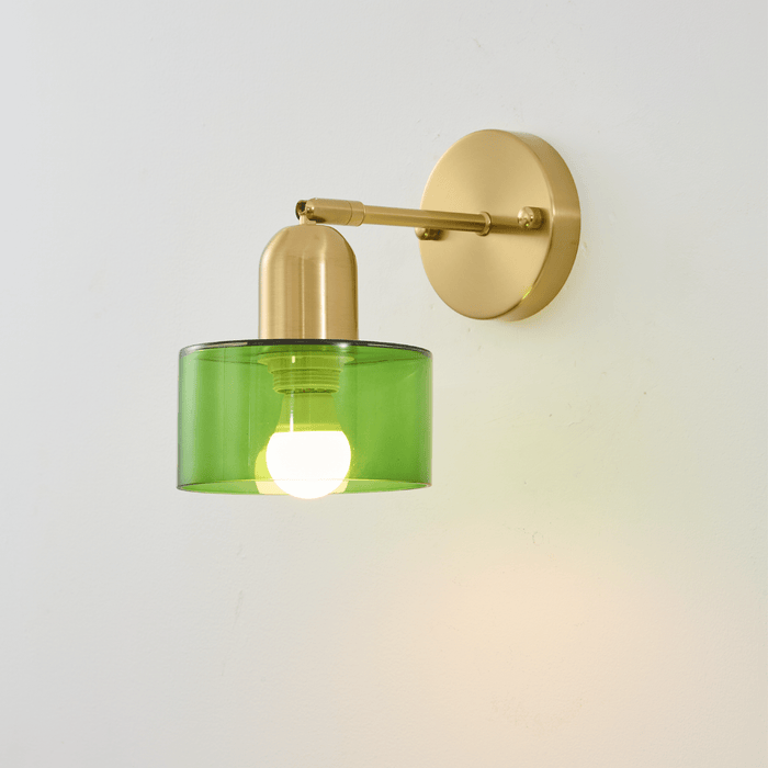 Bauhaus Colored Glass Wall Light – Modern Minimalist LED Sconce - Monsta Online