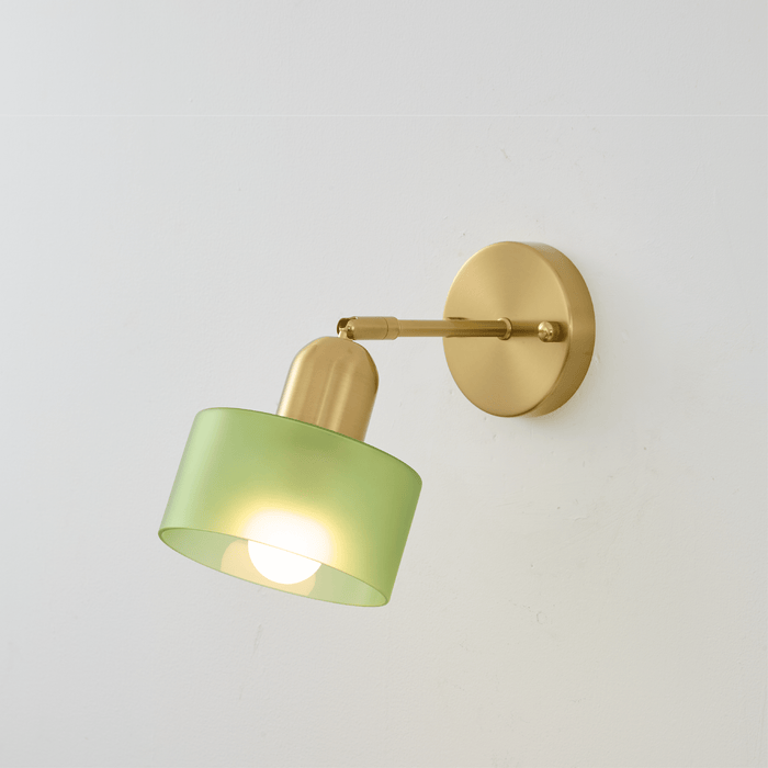 Bauhaus Colored Glass Wall Light – Modern Minimalist LED Sconce - Monsta Online