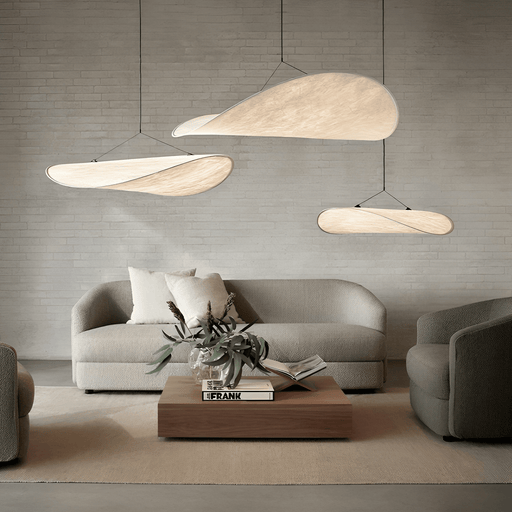Japandi Silk Pendant Light – Minimalist Cloud Shade for Dining Room & Bedroom - Monsta Online