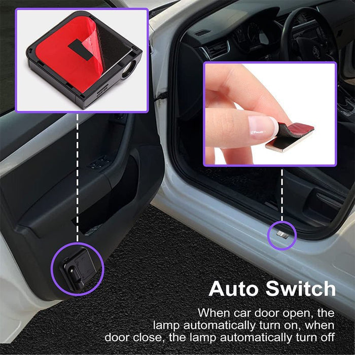 Wireless LED Car Door Logo Projector Light – Welcome Lamp for All Cars - Monsta Online