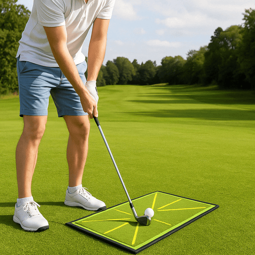 Pro Golf Practice Hitting Mat with Swing Trace and Directional Path Guide - Monsta Online