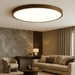 Dark Wood Grain LED Ceiling Light – Warm Ambient Flush Mount for Living Room & Bedroom - Monsta Online
