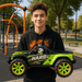 Hard Hero: 31 MPH, 1:14 Scale 4WD Remote Control Monster Truck With Dual Batteries - Monsta Online