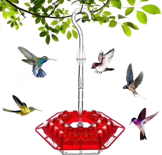 Ant - Proof Hummingbird Feeder – 30 - Port Outdoor Hanging Perch - Monsta Online