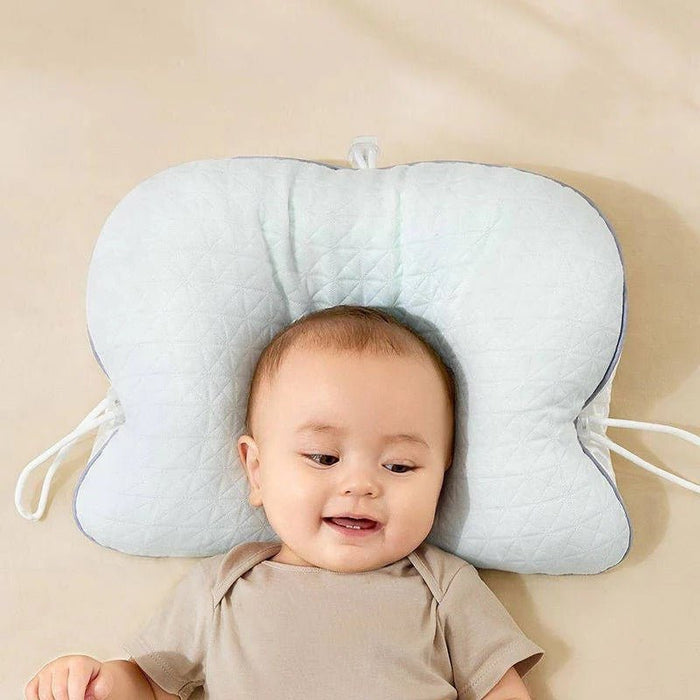 Baby Pillow for Flat Head – Ergonomic Memory Foam & Breathable Cotton - Monsta Online