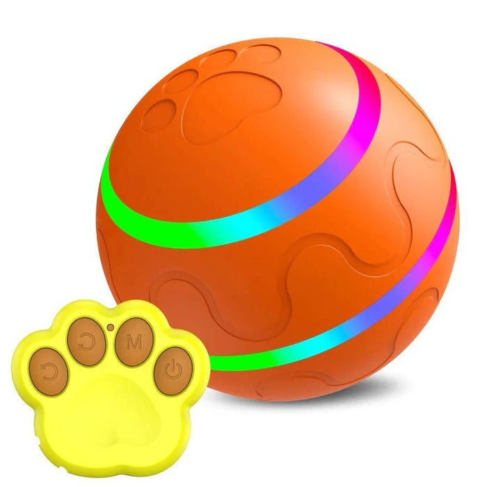 Interactive Dog & Cat Ball Toy – Remote Control, LED Lights, Auto - Rolling & Waterproof - Monsta Online