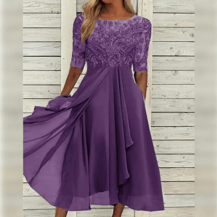 Women's Elegant Dress – Breathable, Flattering Fit for Weddings, Cocktail & Special Occasions - Monsta Online
