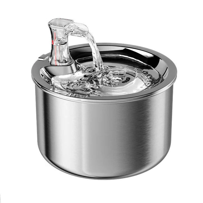 Stainless Steel Cat Water Fountain – Motion Sensor & 4 - Layer Filter for Cats & Dogs - Monsta Online