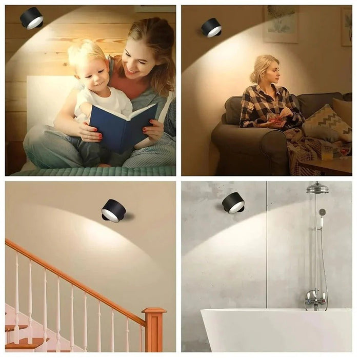Rechargeable Wall Light – 360° Rotation, Touch Control & Wireless LED Lamp - Monsta Online