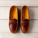 Women's Retro PU Leather Loafers – Low Heel Slip - On Comfort Shoes - Monsta Online