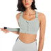 Women's High Impact Sports Bra – Front Zip, Adjustable Straps & Compression Support - Monsta Online