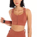 Women's High Impact Sports Bra – Front Zip, Adjustable Straps & Compression Support - Monsta Online
