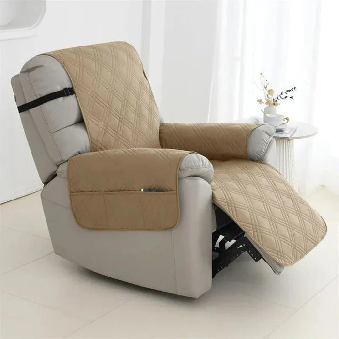 Waterproof Quilted Recliner Cover – Non - Slip Elastic Straps, Pet & Spill Protection - Monsta Online