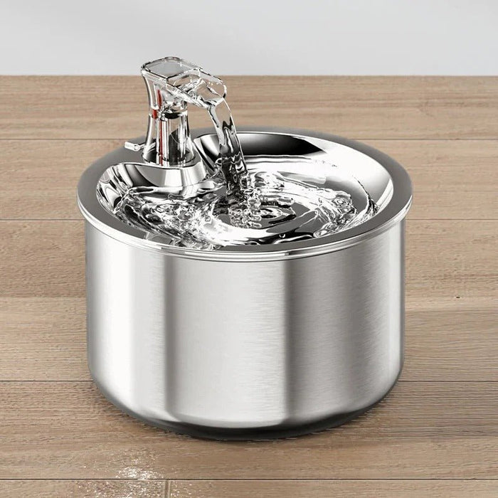 Stainless Steel Cat Water Fountain – Motion Sensor & 4 - Layer Filter for Cats & Dogs - Monsta Online