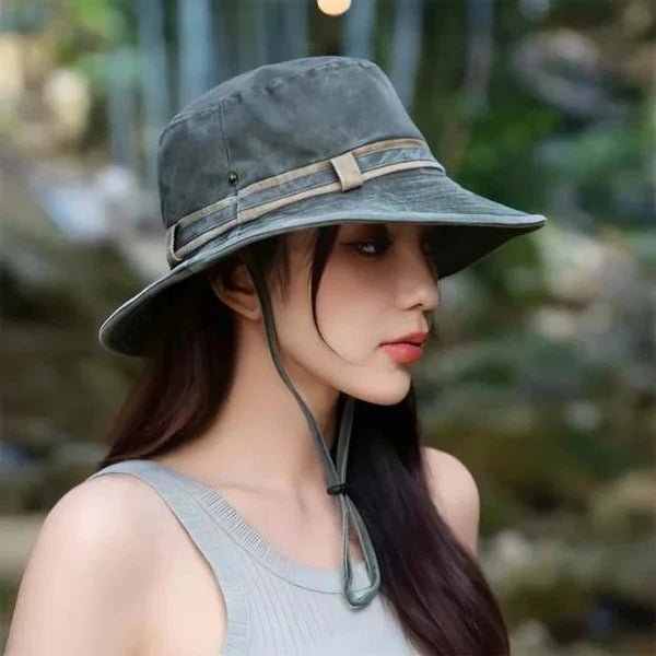 Outdoor Bucket Hat – Wide Brim, Adjustable Chin Strap & Mesh Vent Panels - Monsta Online